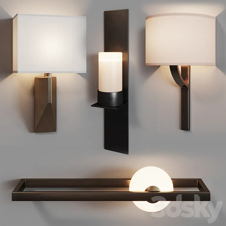 Holly Hunt set SCONCE 6 3DS Max