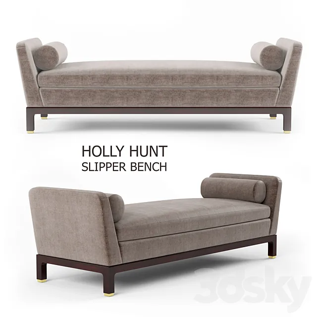 Holly Hunt SLIPPER BENCH 3ds Max