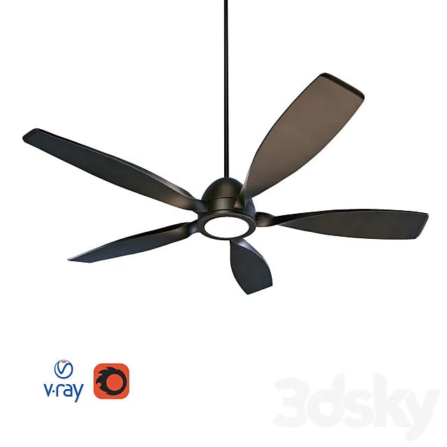 HOLT ceiling fan from Quorum USA. 3DS Max Model