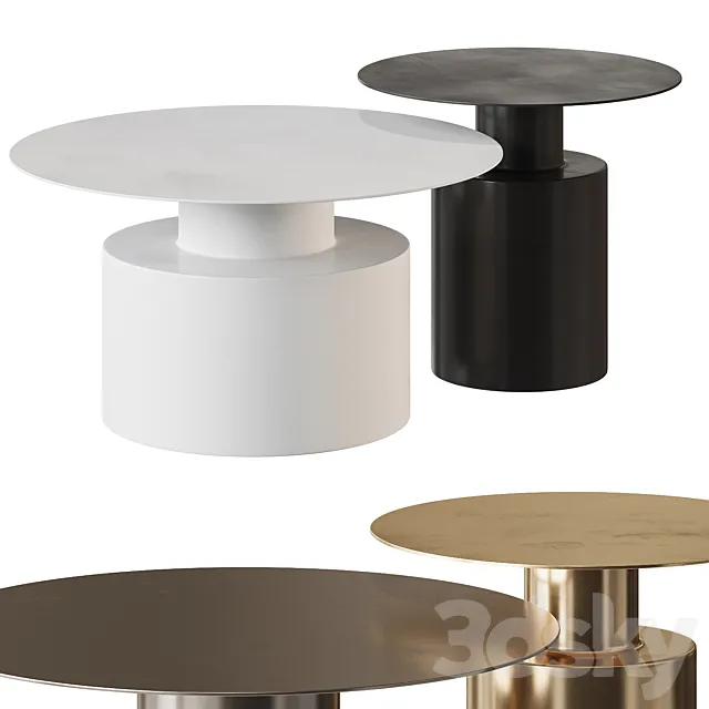 Homary round coffee table 3DS Max Model