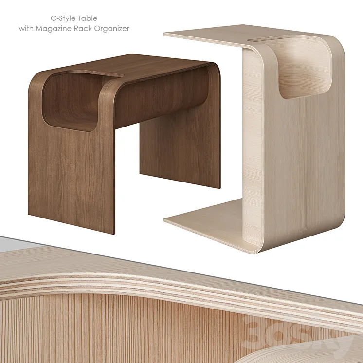 Homary Side table C-Style 3DS Max Model