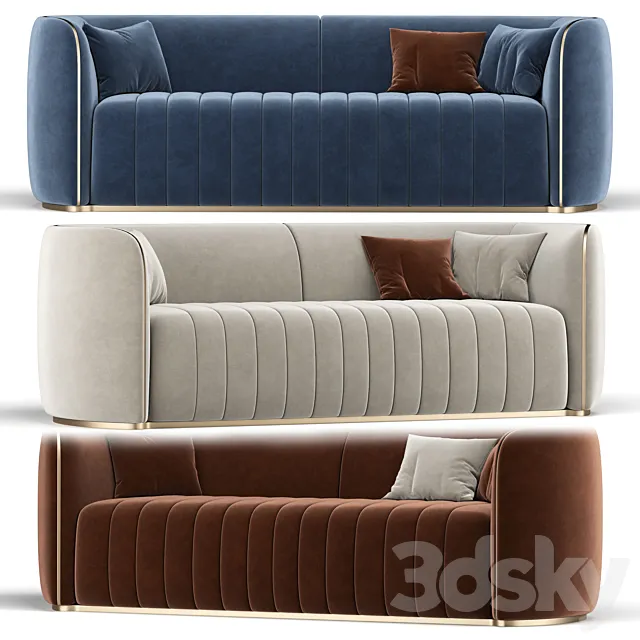 Homary Upholstered Sofa 3ds Max