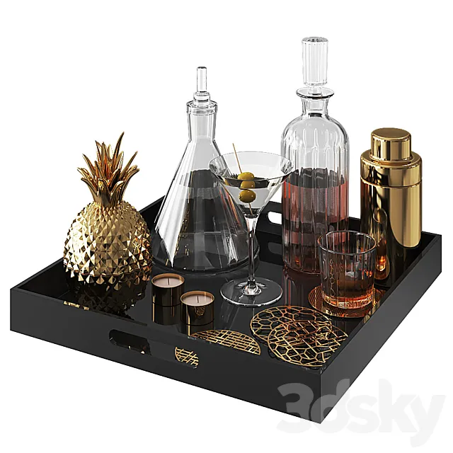 Home Bar Tray 3DS Max Model