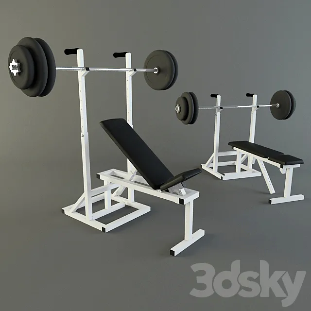 Home made trainer – Bench press 3DSMax File