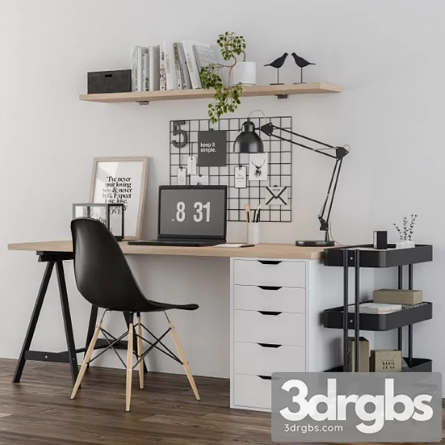 Home Office Ikea Set 3dsmax Download
