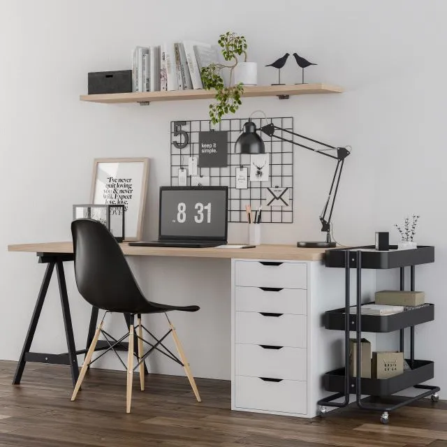 Home office ikea set 3dsMax Model