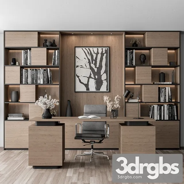 Home Office Set Office Furniture 349 3dsmax Download