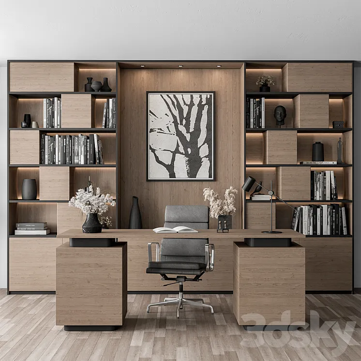 Home Office Set – Office Furniture 349 3DS Max Model