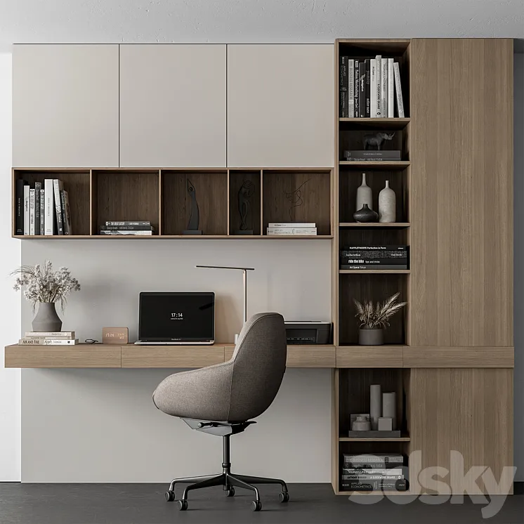 Home Office Set – Office Furniture 418 3DS Max Model