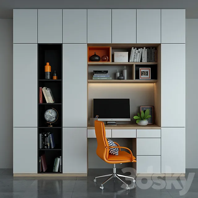 Home office white 3DSMax File
