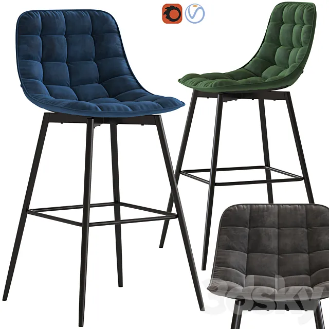 Home republic montreal stool 3DS Max Model