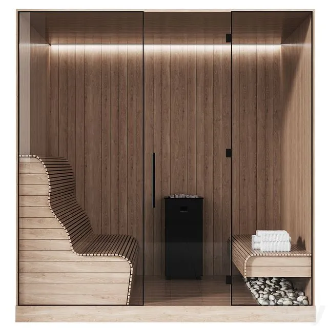 Home sauna 02 3dsMax Model