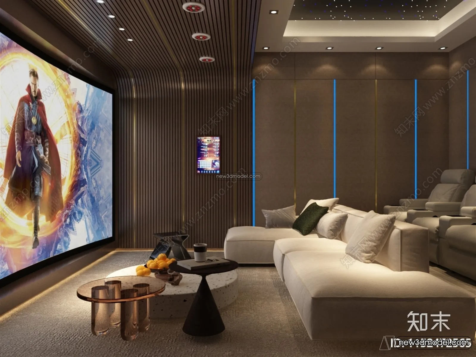 Home Theater – 3D Interior Scene – 3D Models – 003