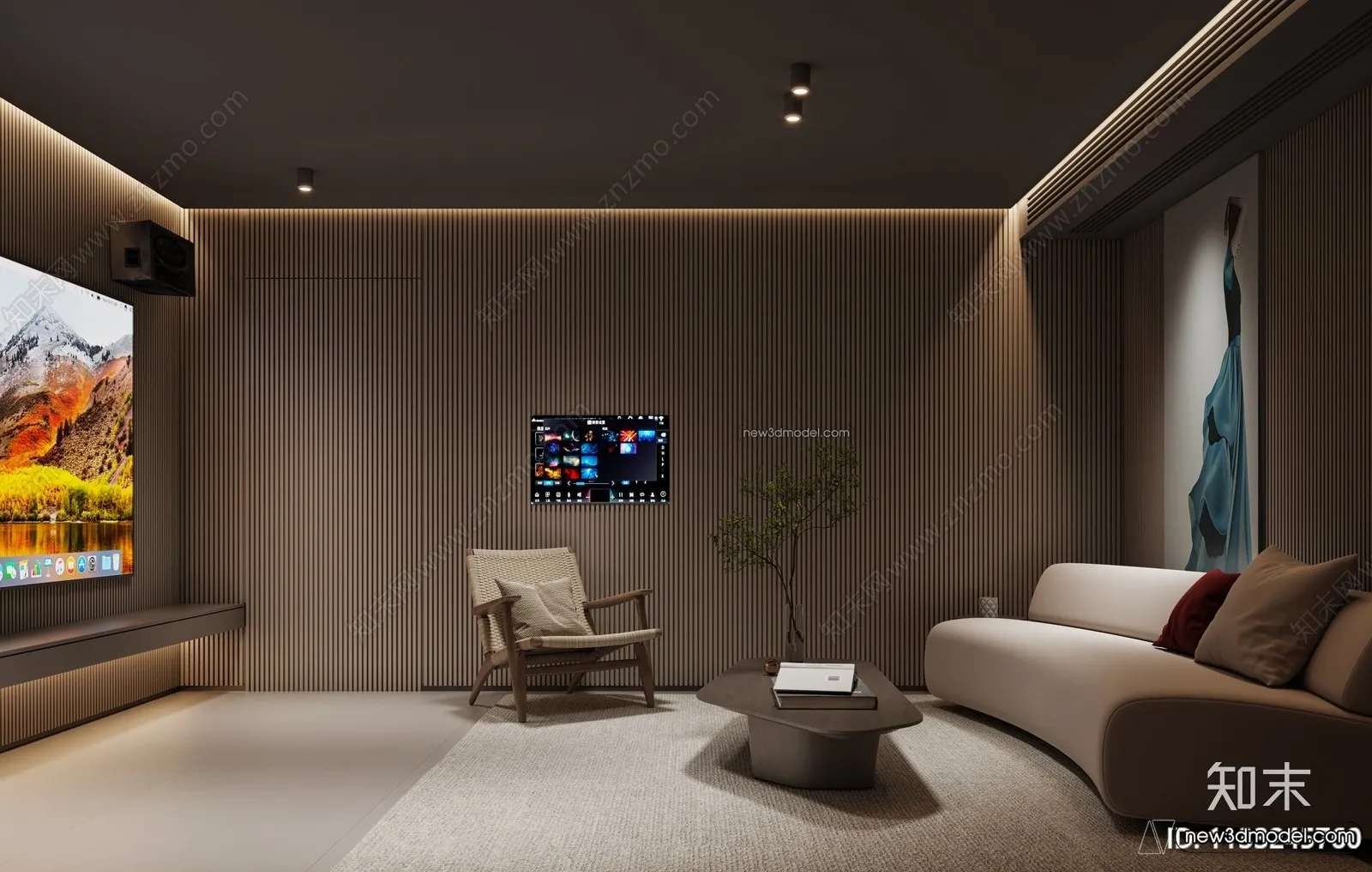 Home Theater – 3D Interior Scene – 3D Models – 013