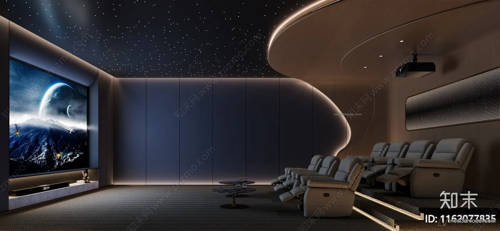 Home Theater – 3D Interior Scene – 3D Models – 015