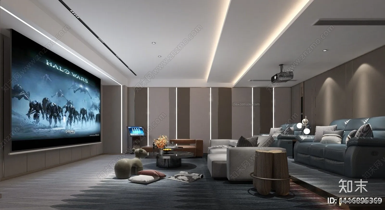 Home Theater – 3D Interior Scene – 3D Models – 018