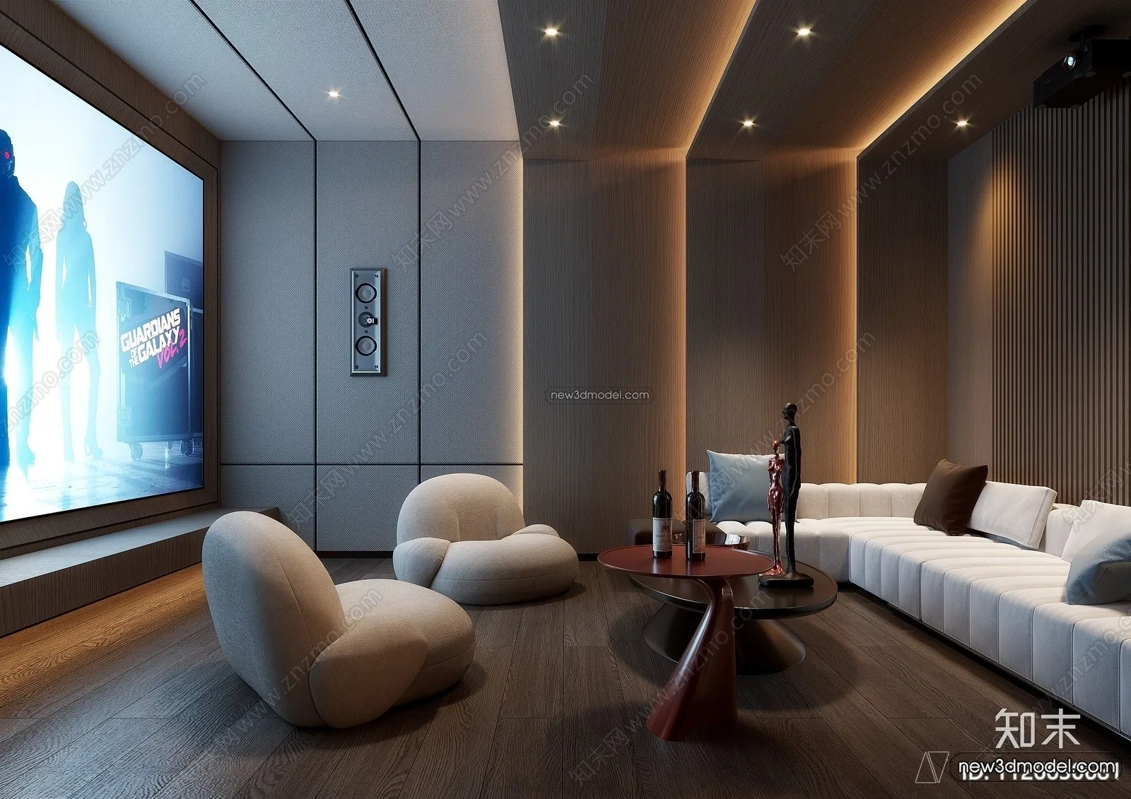 Home Theater – 3D Interior Scene – 3D Models – 033