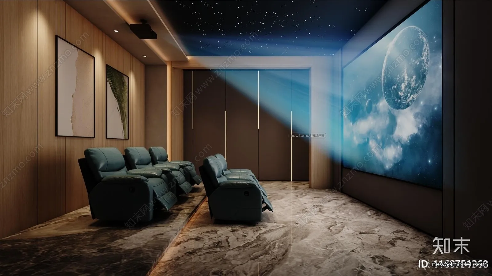 Home Theater – 3D Interior Scene – 3D Models – 035