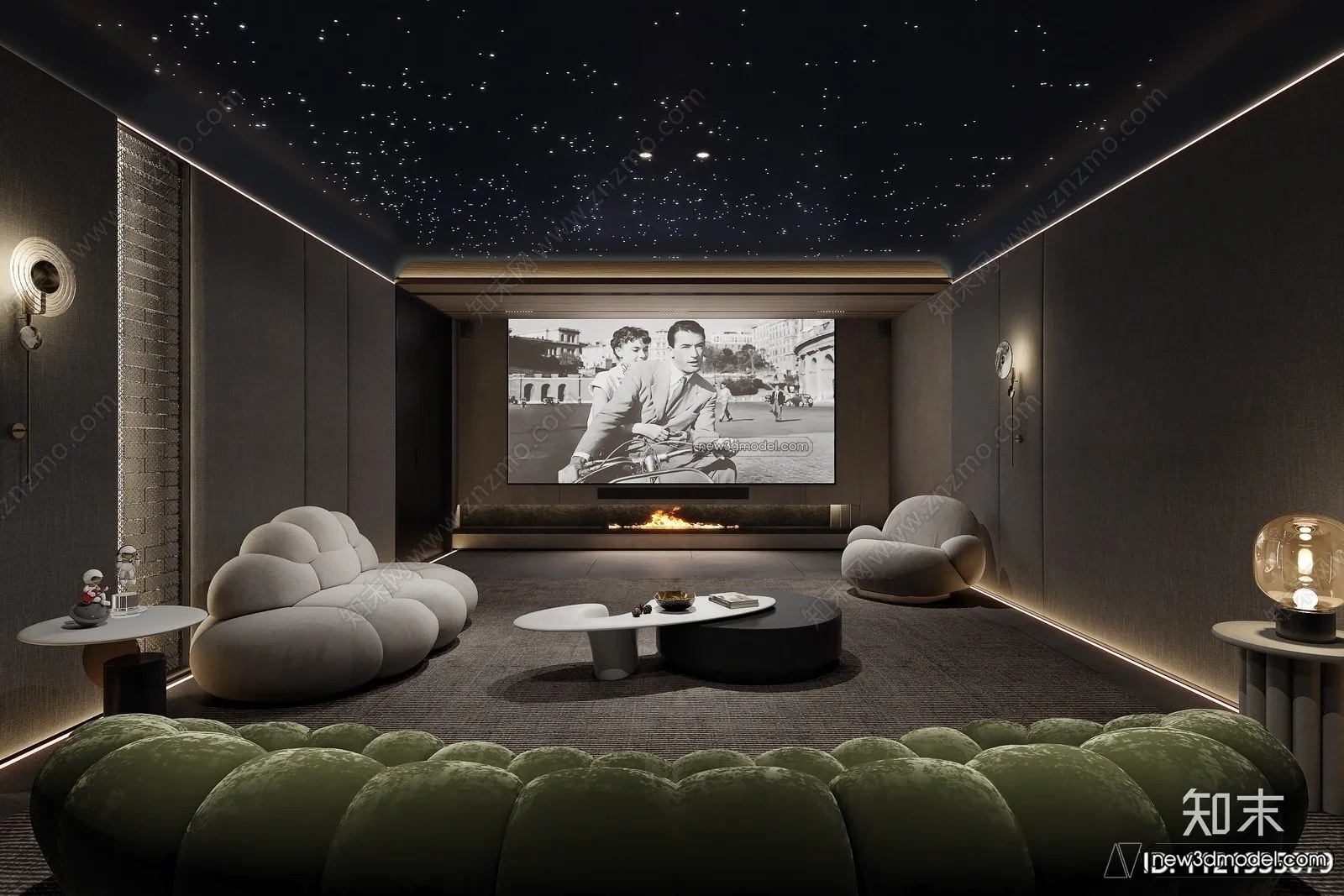 Home Theater – 3D Interior Scene – 3D Models – 039