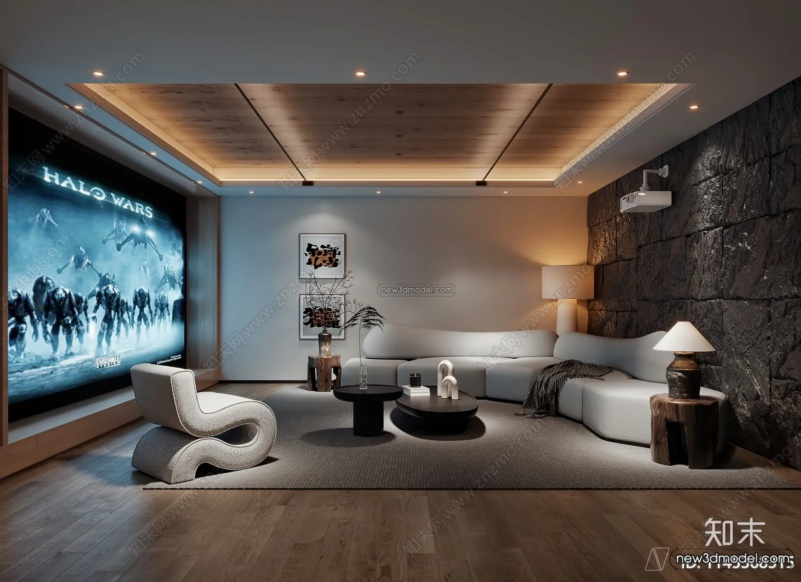 Home Theater – 3D Interior Scene – 3D Models – 048