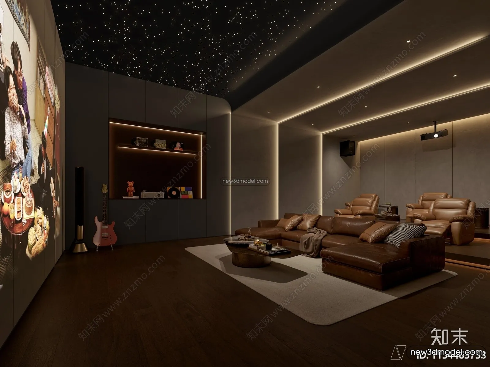 Home Theater – 3D Interior Scene – 3D Models – 050