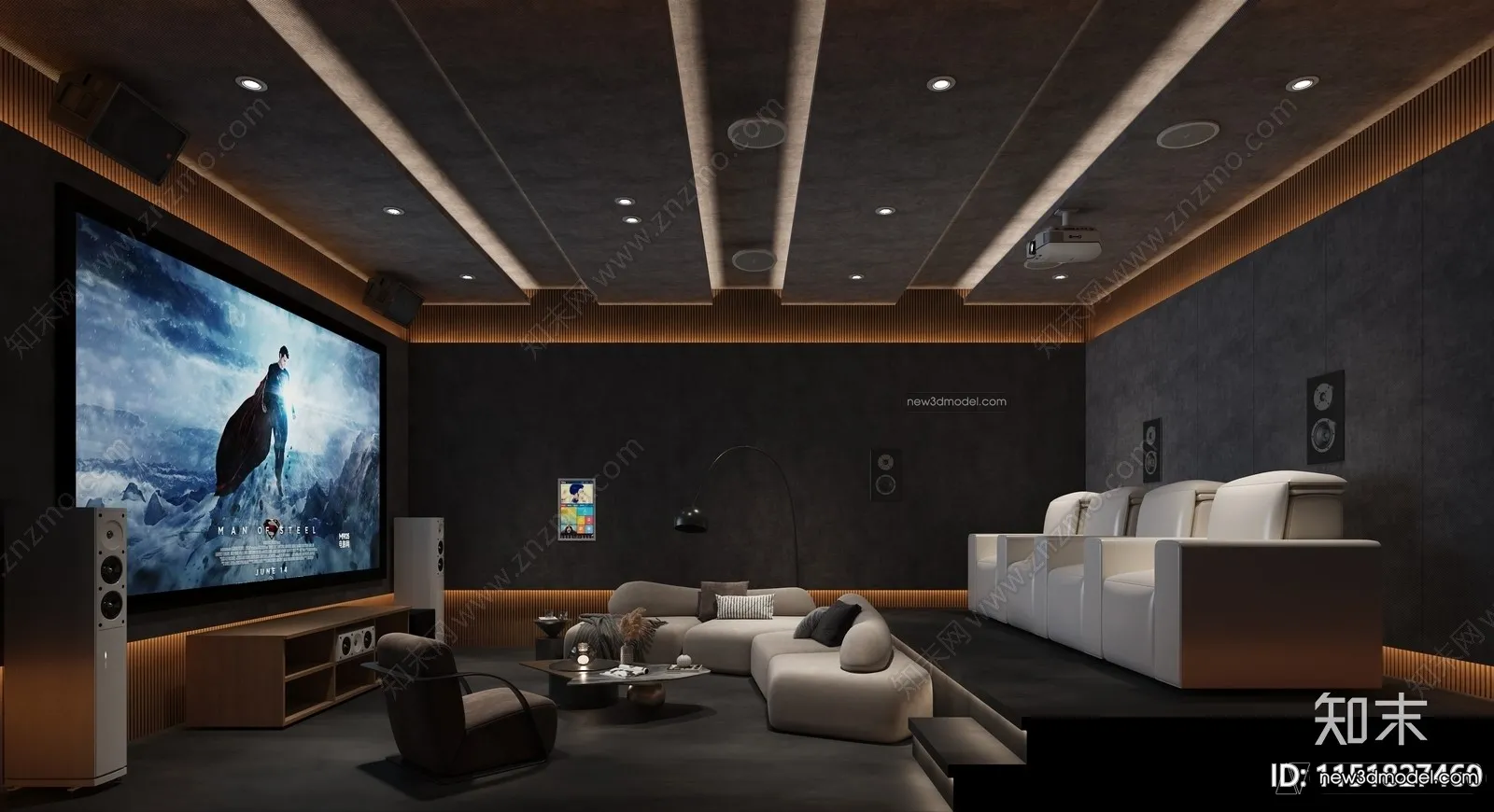 Home Theater – 3D Interior Scene – 3D Models – 065