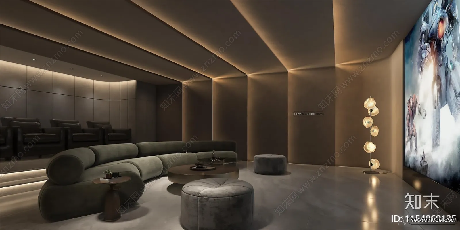 Home Theater – 3D Interior Scene – 3D Models – 078