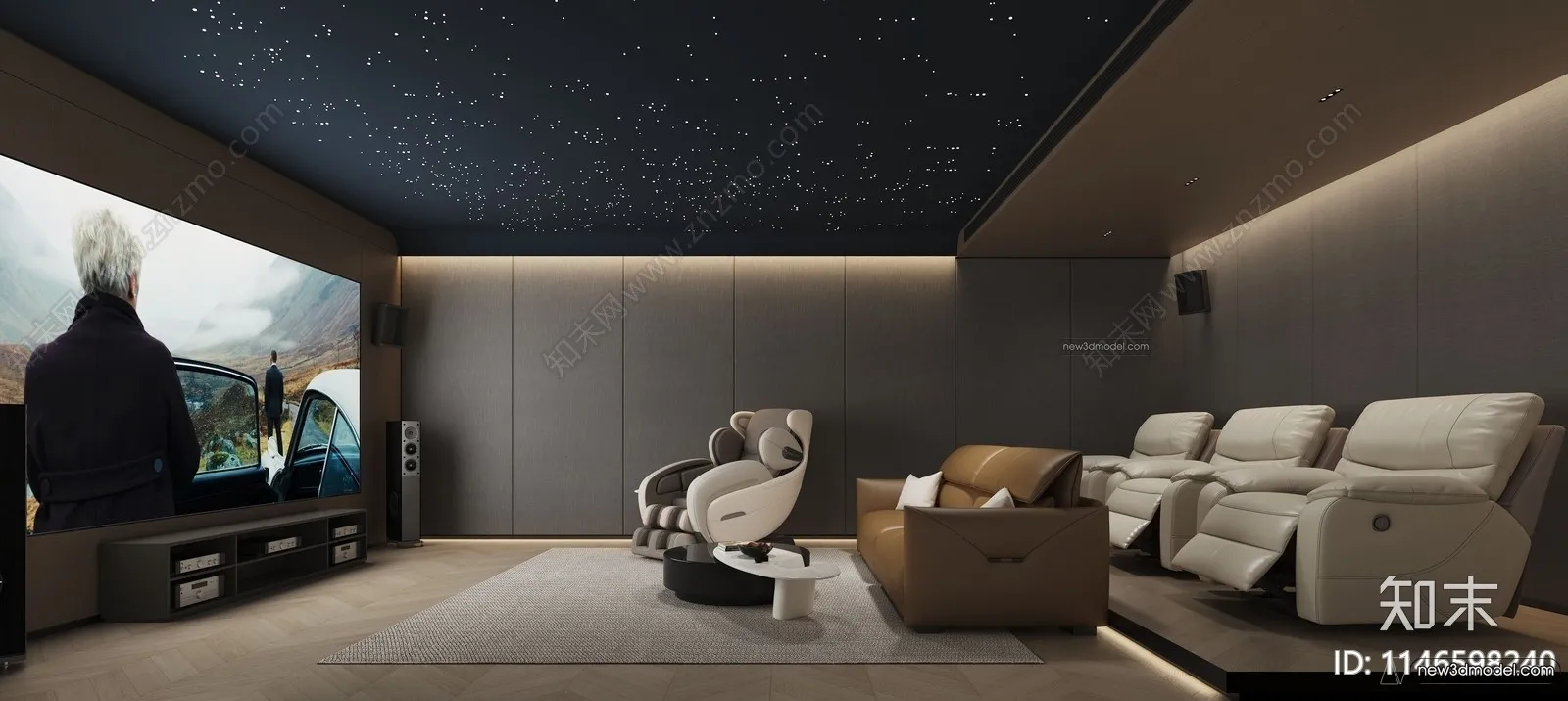 Home Theater – 3D Interior Scene – 3D Models – 084