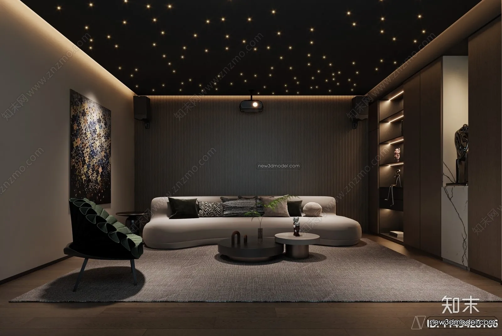 Home Theater – 3D Interior Scene – 3D Models – 085