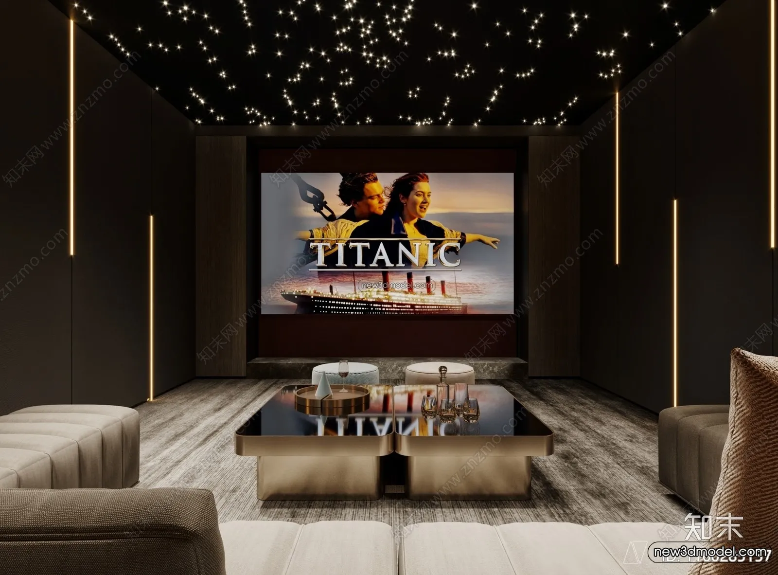 Home Theater – 3D Interior Scene – 3D Models – 101