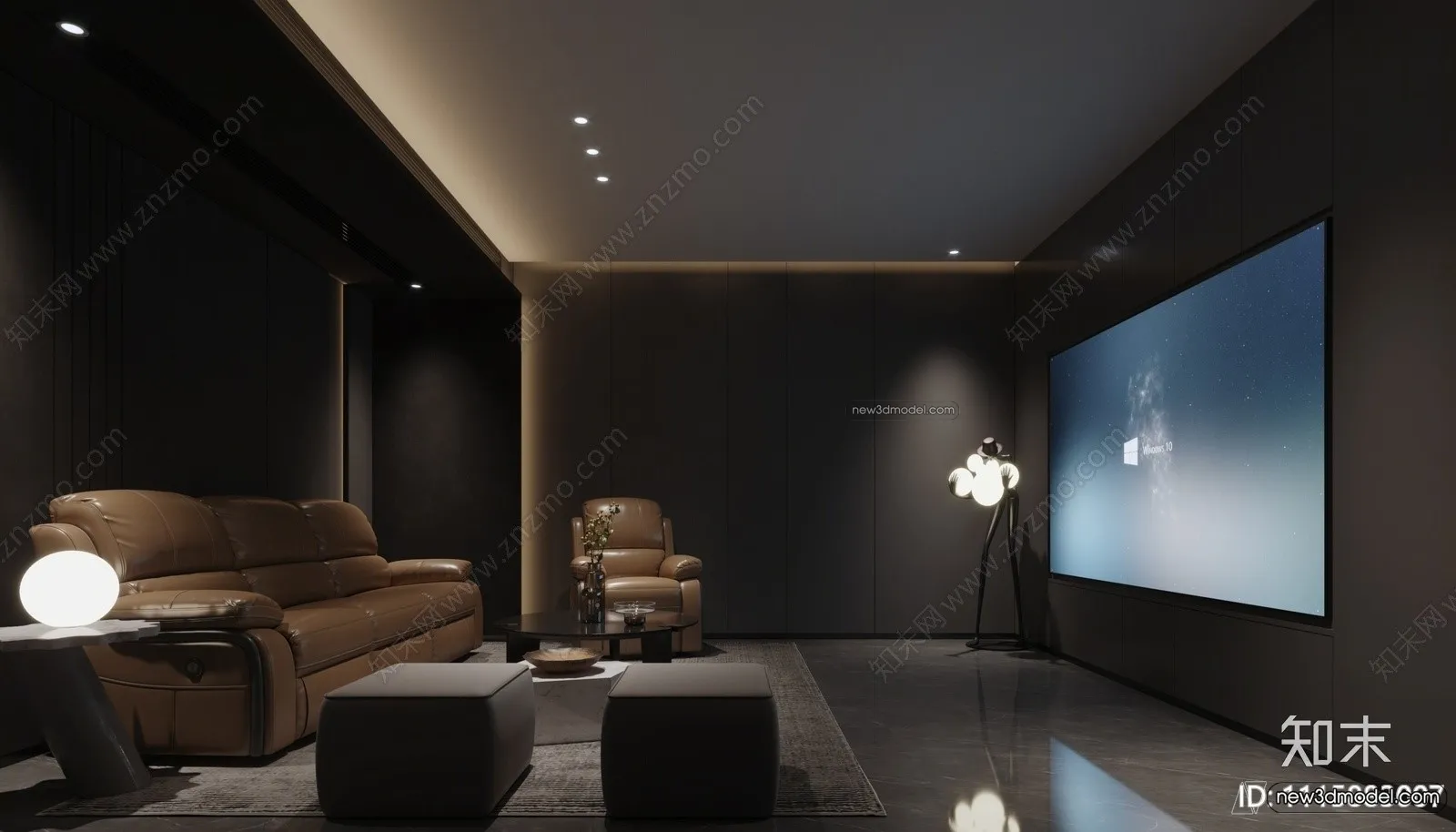 Home Theater – 3D Interior Scene – 3D Models – 112