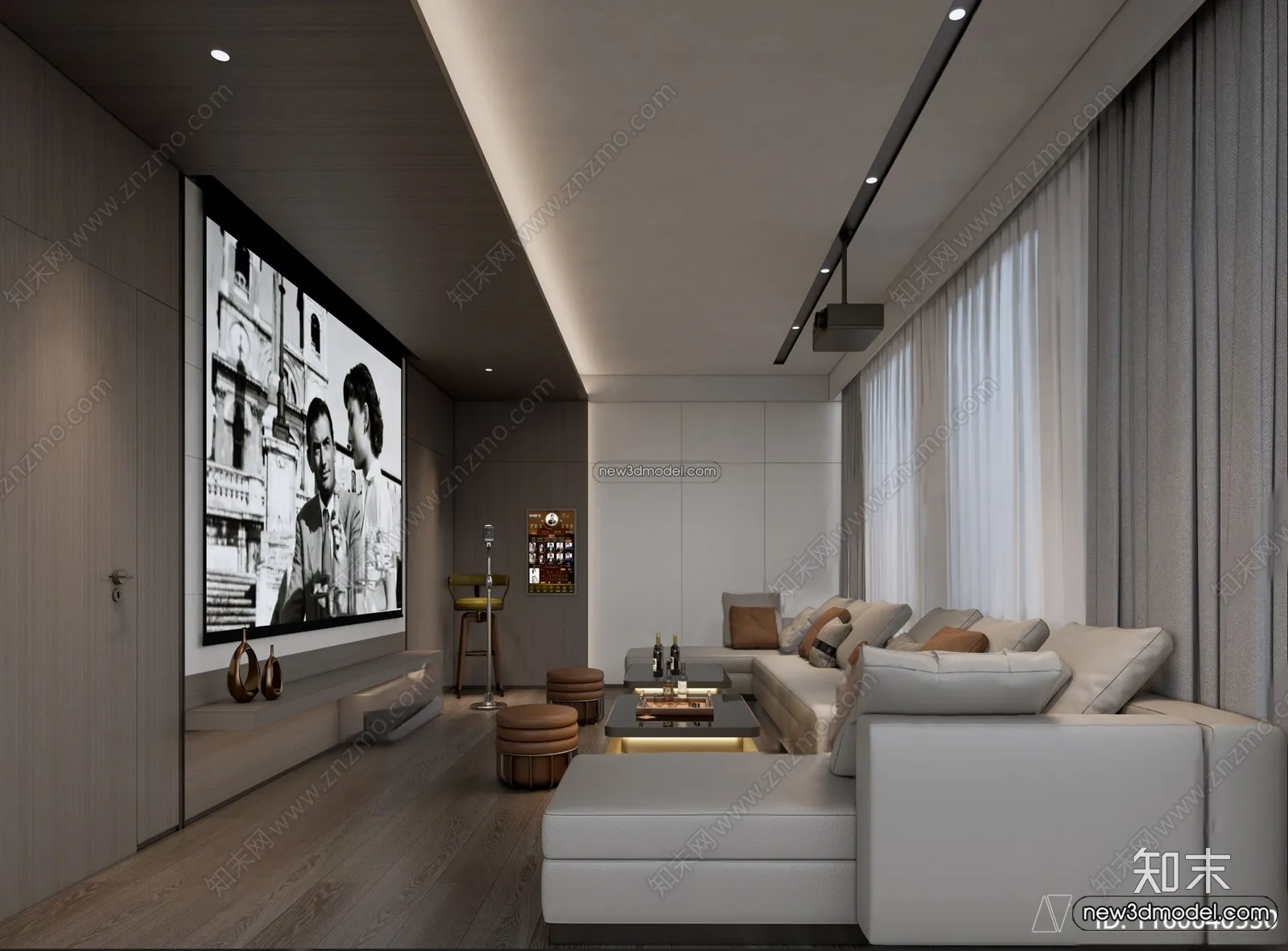 Home Theater – 3D Interior Scene – 3D Models – 114