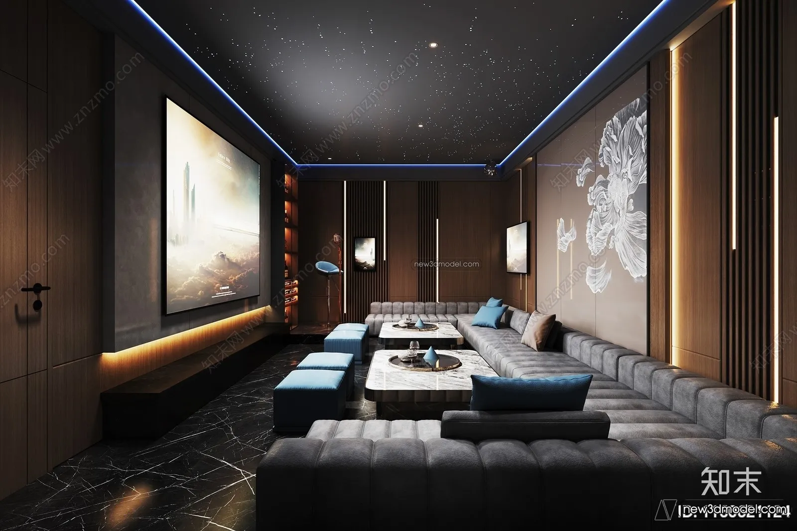 Home Theater – 3D Interior Scene – 3D Models – 116