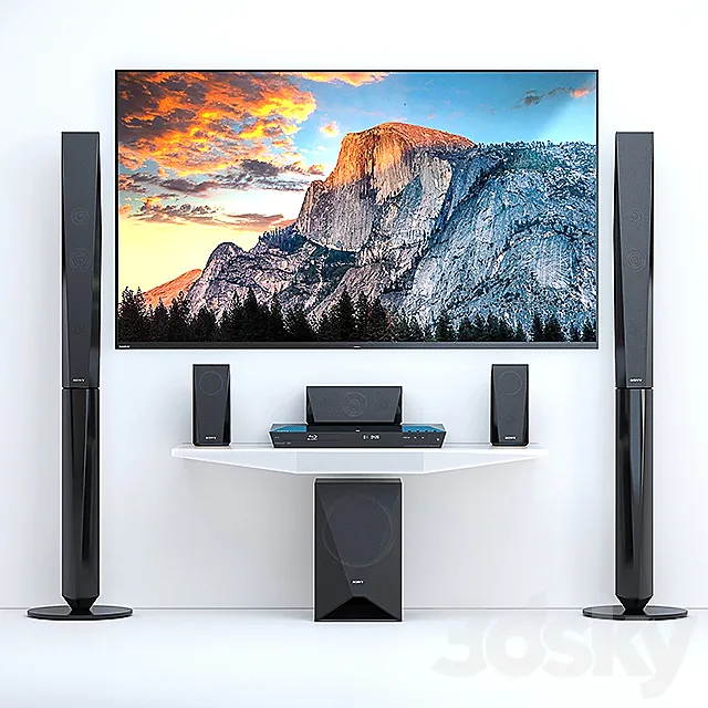 Home Theater Sony BDV-E4100 + TV Sony AF8 3DSMax File