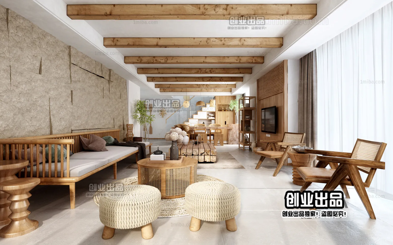 Homestay 3D Interior Scene – 3D Models – 024