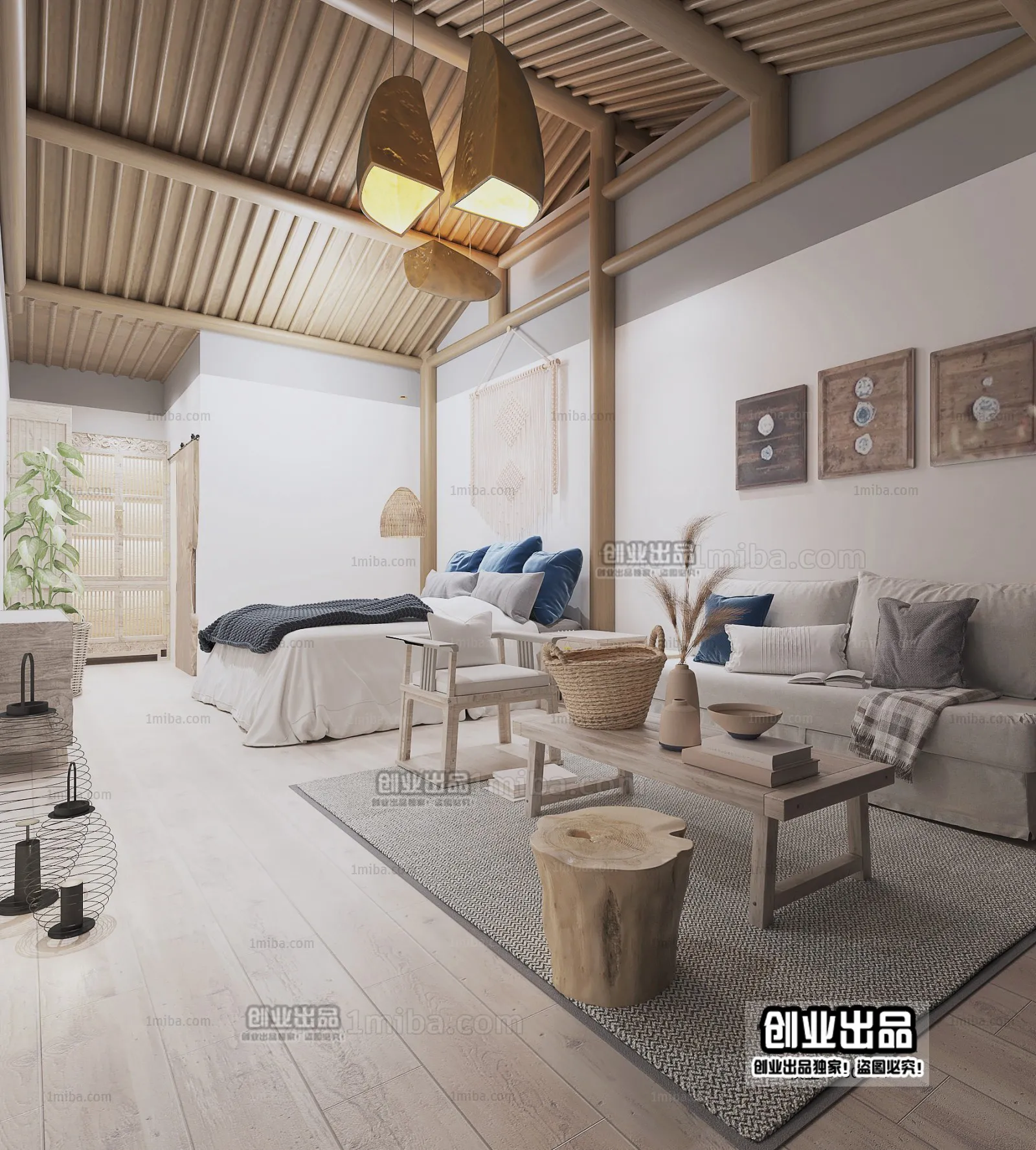 Homestay 3D Interior Scene – 3D Models – 040