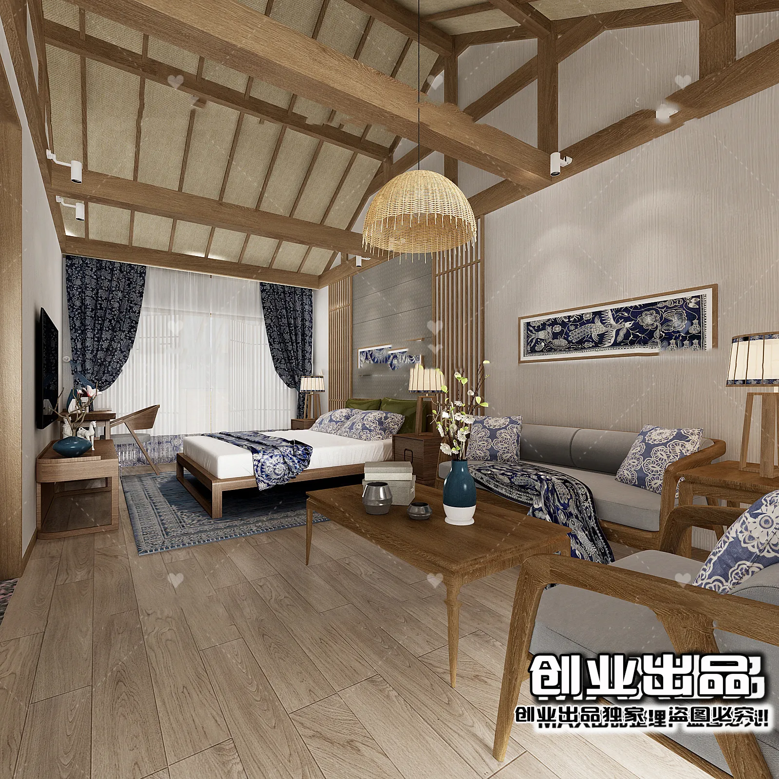 Homestay 3D Interior Scene – 3D Models – 067