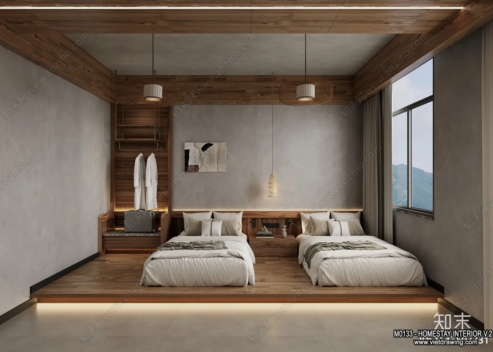 Homestay 3D Interior Scene – 3D Models – 126