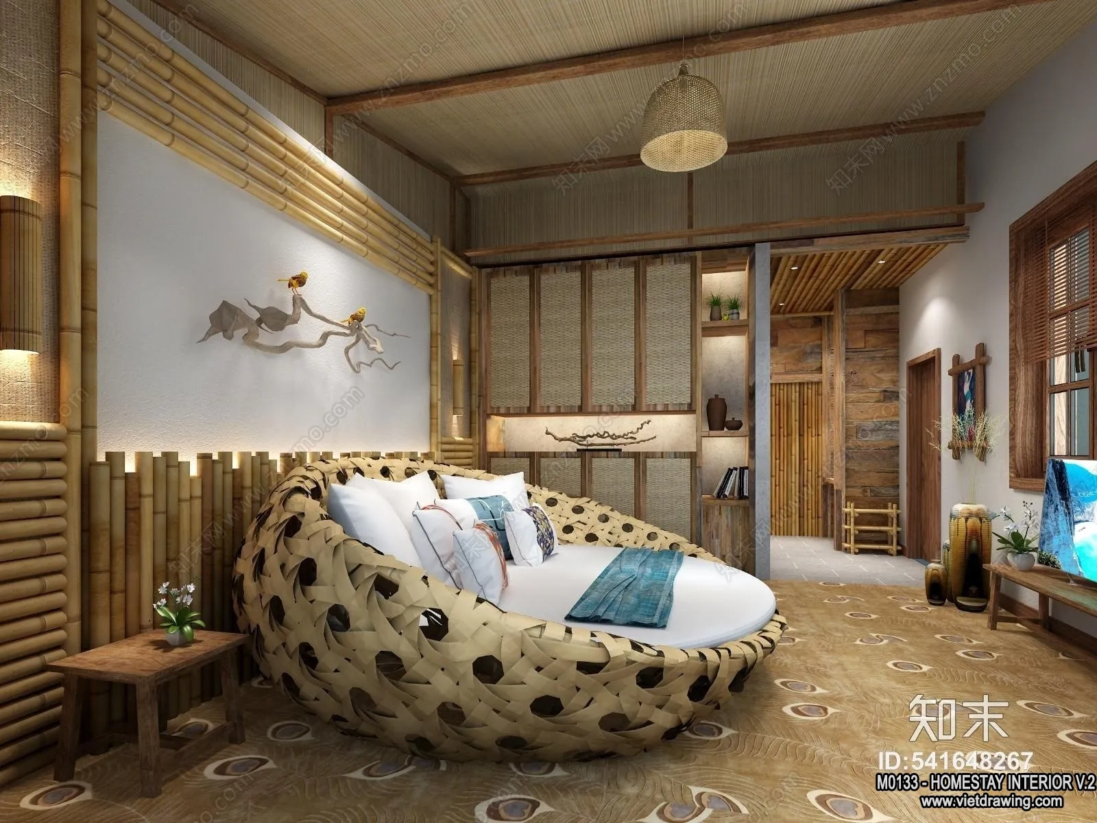 Homestay 3D Interior Scene – 3D Models – 136