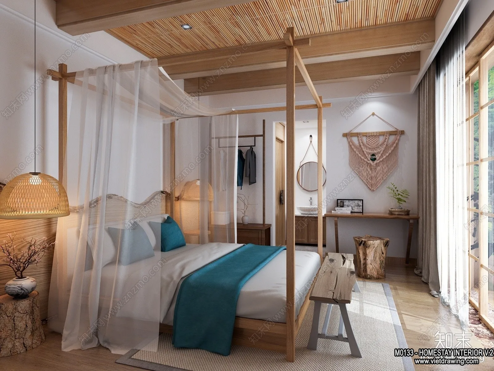 Homestay 3D Interior Scene – 3D Models – 144