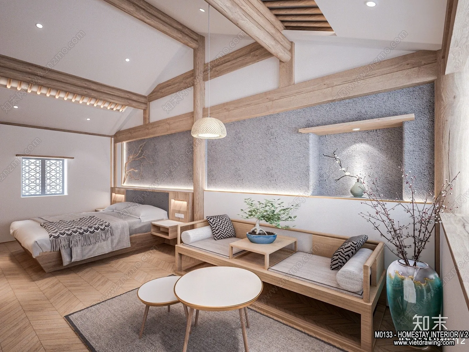 Homestay 3D Interior Scene – 3D Models – 165