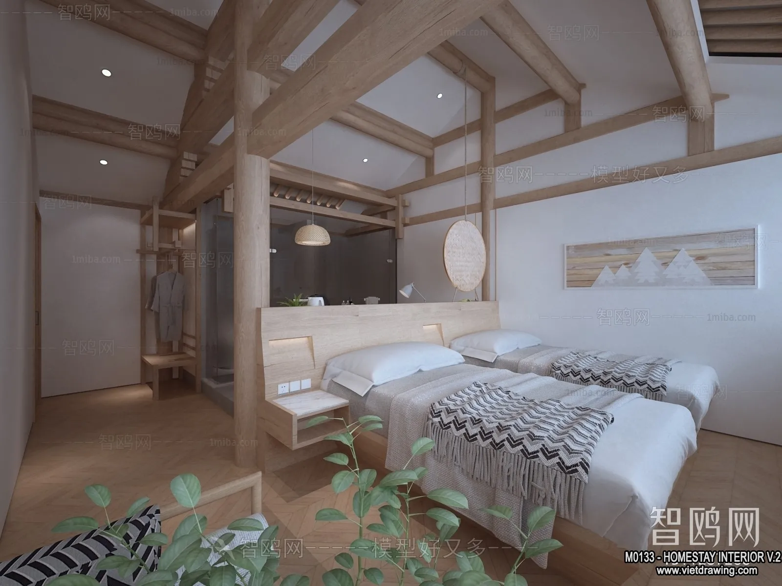 Homestay 3D Interior Scene – 3D Models – 170