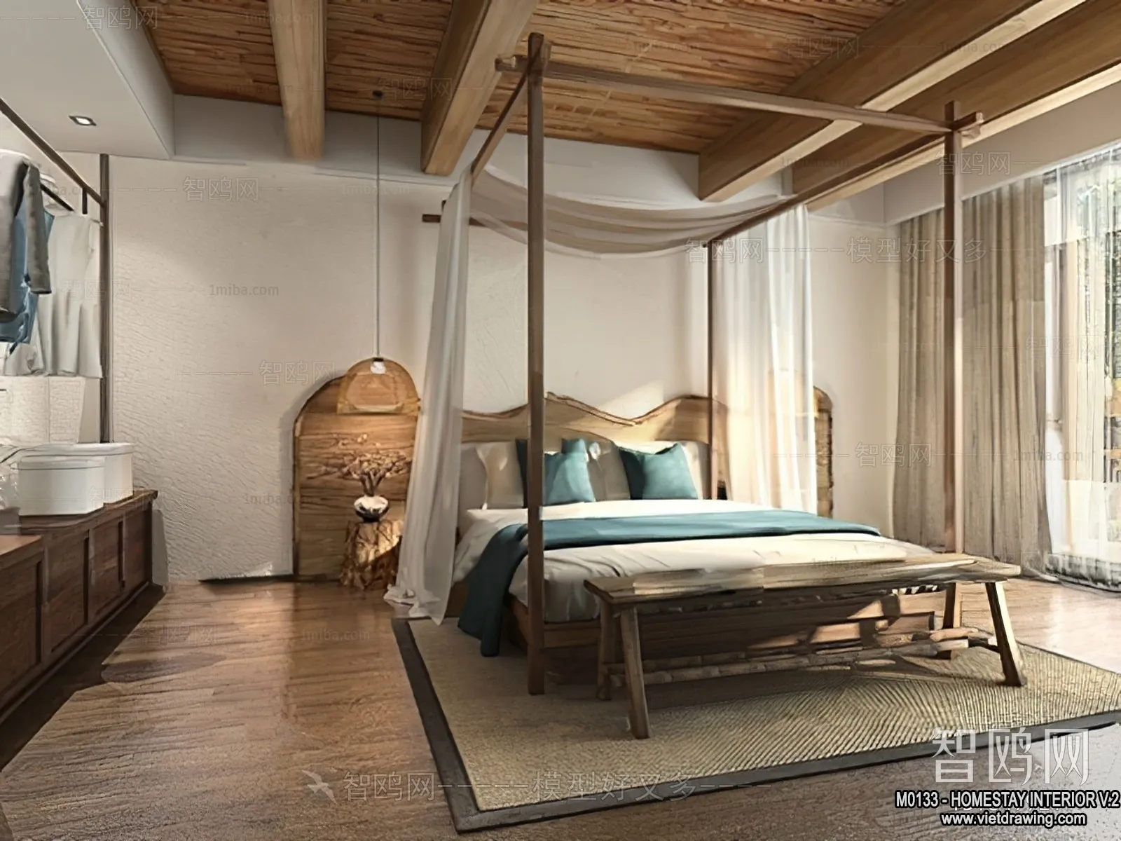 Homestay 3D Interior Scene – 3D Models – 208