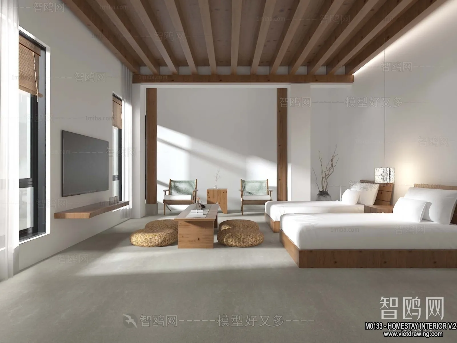 Homestay 3D Interior Scene – 3D Models – 210