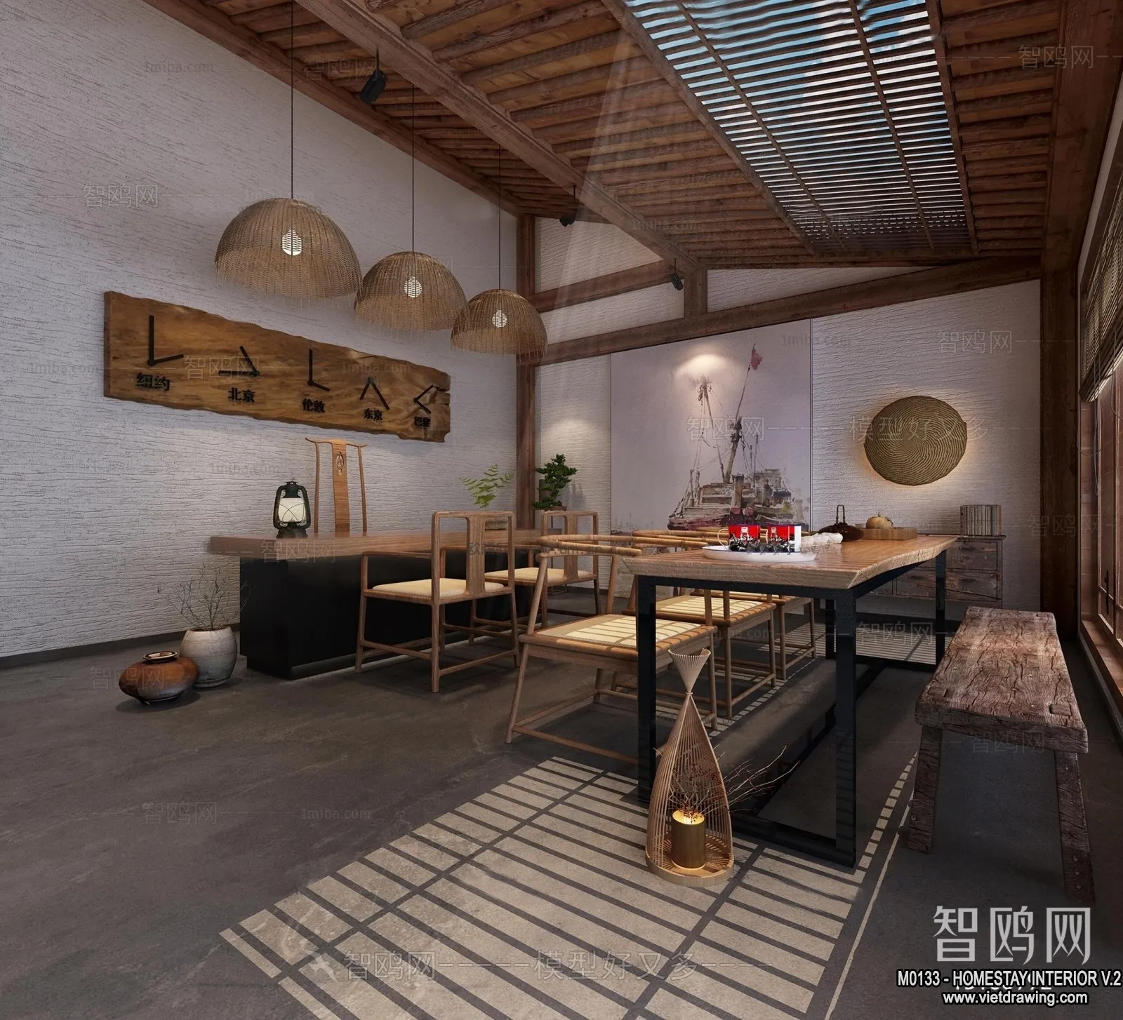 Homestay 3D Interior Scene – 3D Models – 222