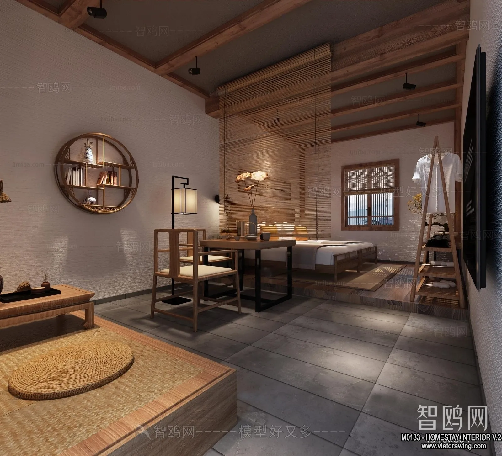 Homestay 3D Interior Scene – 3D Models – 229