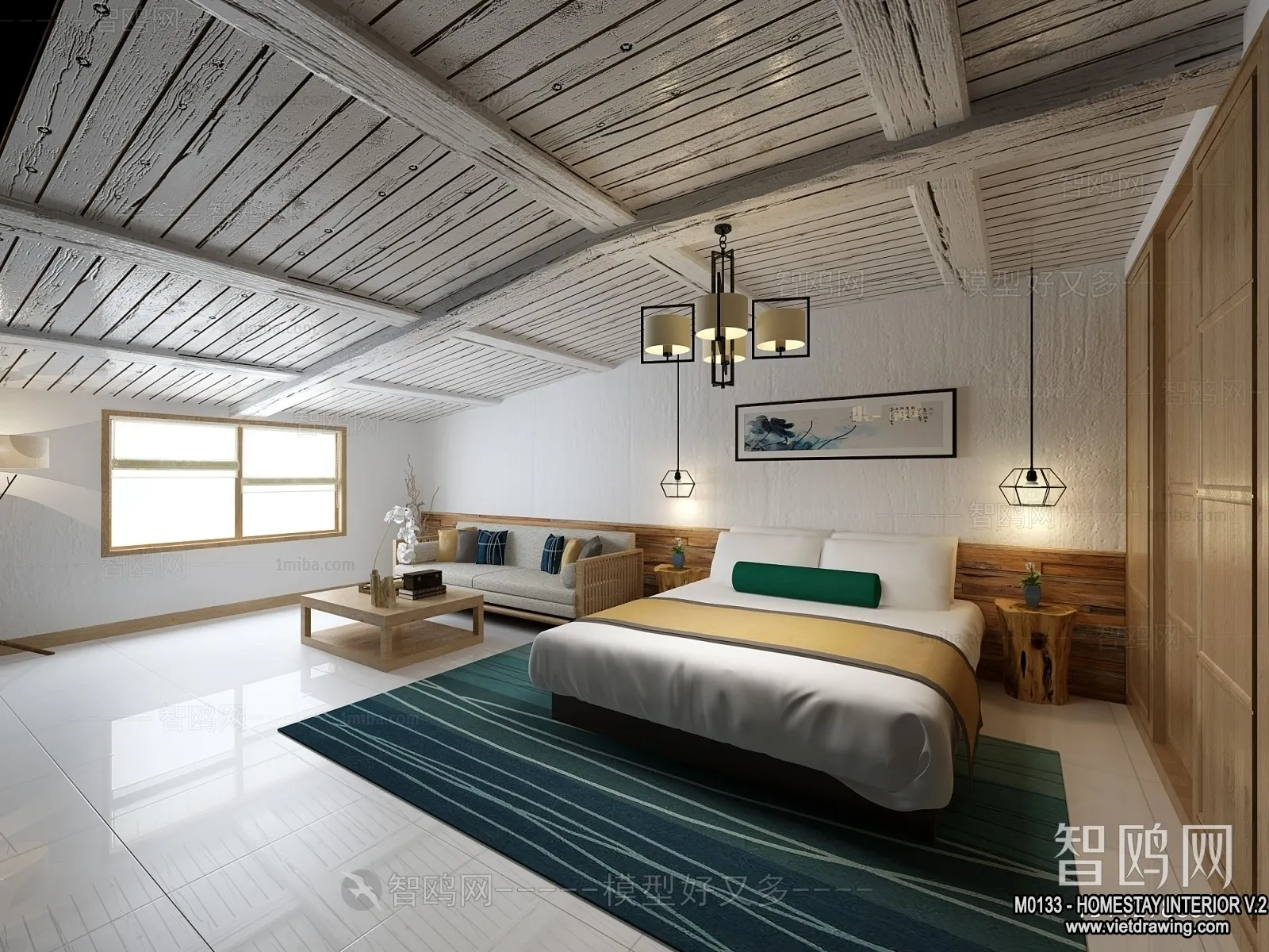 Homestay 3D Interior Scene – 3D Models – 230