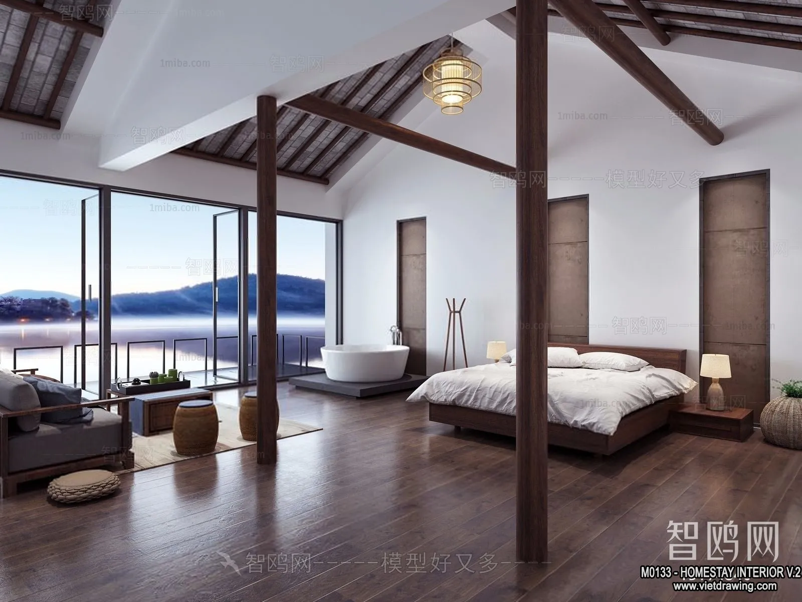 Homestay 3D Interior Scene – 3D Models – 232