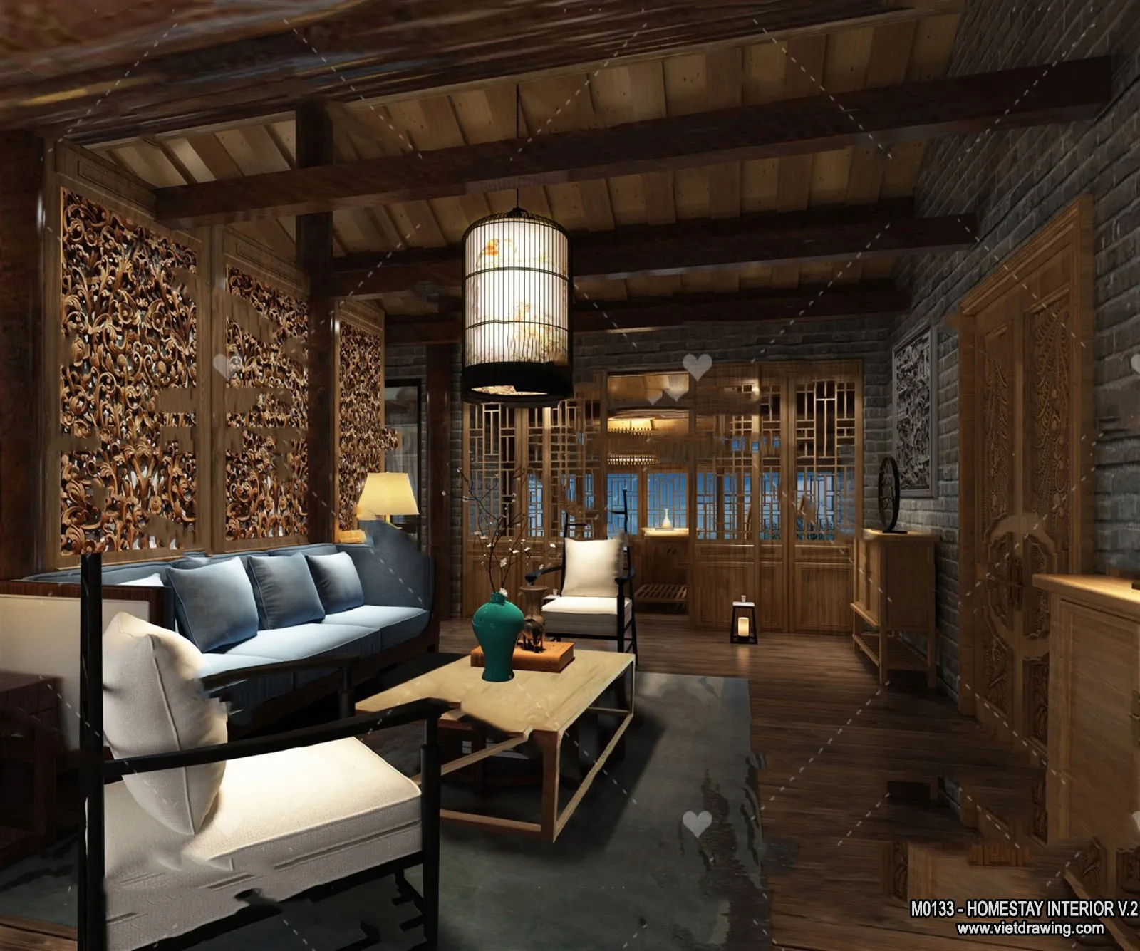 Homestay 3D Interior Scene – 3D Models – 236