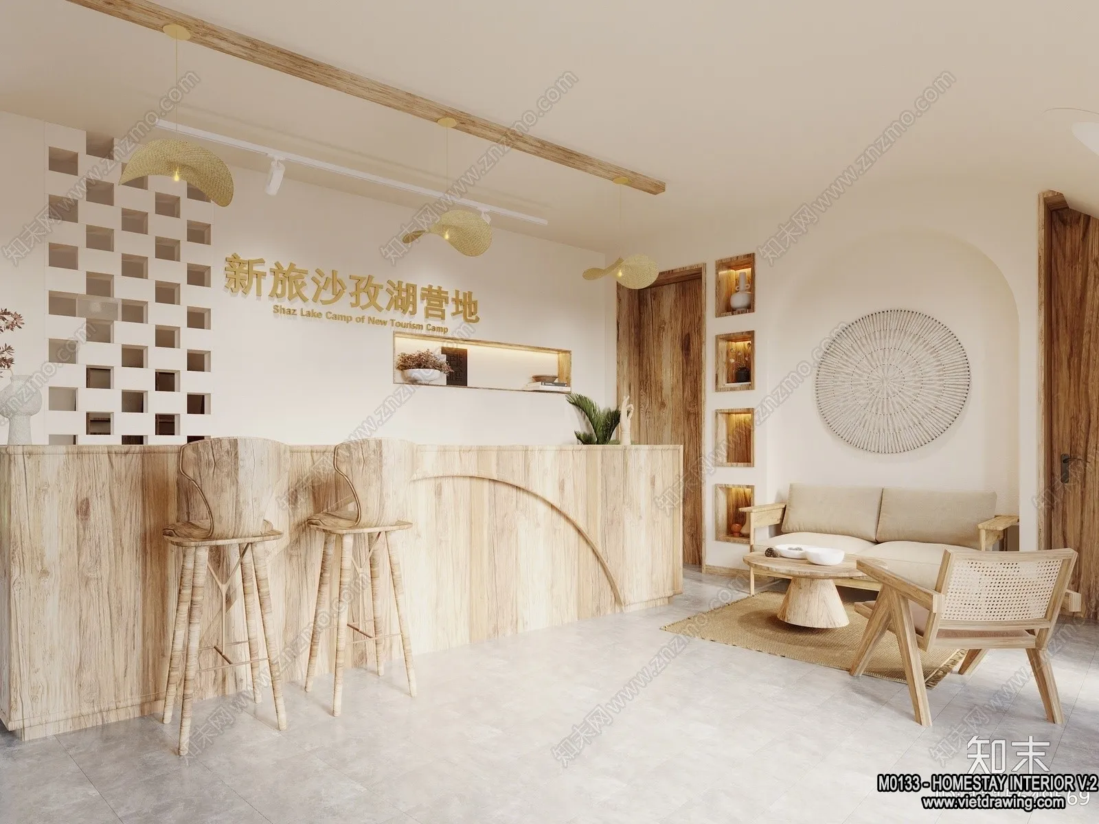 Homestay 3D Interior Scene – 3D Models – 245